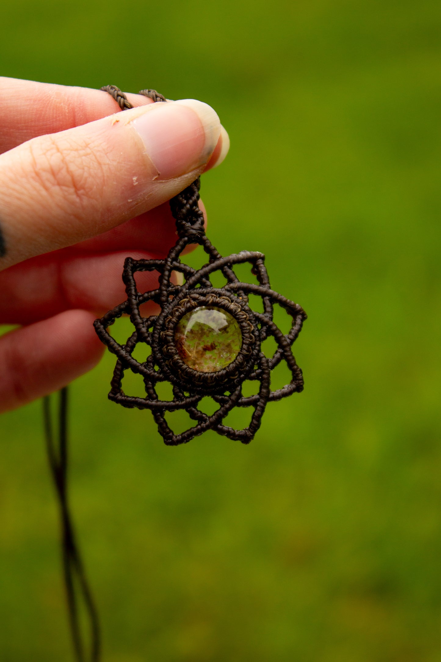 Garden Quartz macrame necklace