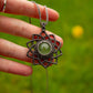Green Fluorite macrame necklace