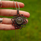 Green Fluorite macrame necklace