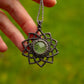 Green Fluorite macrame necklace