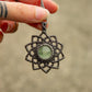 Green Fluorite macrame necklace