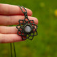 Grey Moonstone macrame necklace