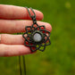 Grey Moonstone macrame necklace