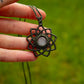 Grey Moonstone macrame necklace