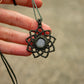 Grey Moonstone macrame necklace