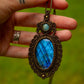 Larimar & Labradorite macrame necklace