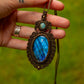 Larimar & Labradorite macrame necklace