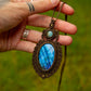 Larimar & Labradorite macrame necklace