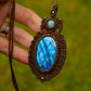 Larimar & Labradorite macrame necklace