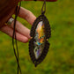 Labradorite macrame necklace