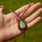 Chrysoprase macrame necklace