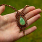 Chrysoprase macrame necklace