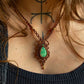 Chrysoprase macrame necklace