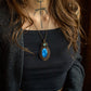 Larimar & Labradorite macrame necklace