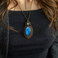 Larimar & Labradorite macrame necklace