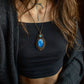 Larimar & Labradorite macrame necklace