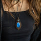 Larimar & Labradorite macrame necklace