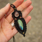 Quartz & Labradorite macrame necklace