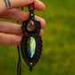 Quartz & Labradorite macrame necklace