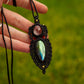 Quartz & Labradorite macrame necklace