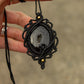 Black Onyx macrame necklace