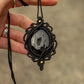 Black Onyx macrame necklace