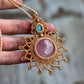 Blue Cat's Eye & Rose Quartz necklace