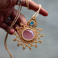 Blue Cat's Eye & Rose Quartz necklace