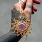 Blue Cat's Eye & Rose Quartz necklace