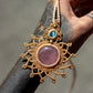 Blue Cat's Eye & Rose Quartz necklace