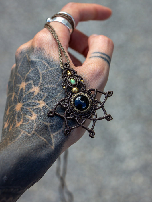 Ethiopian Opal & Onyx necklace