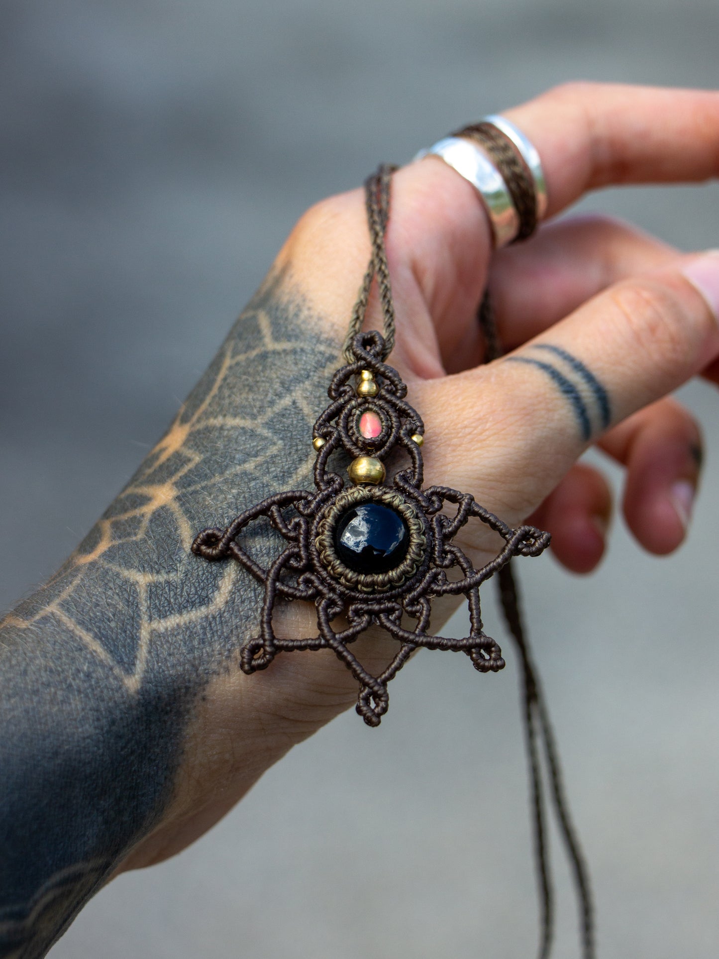 Ethiopian Opal & Onyx necklace