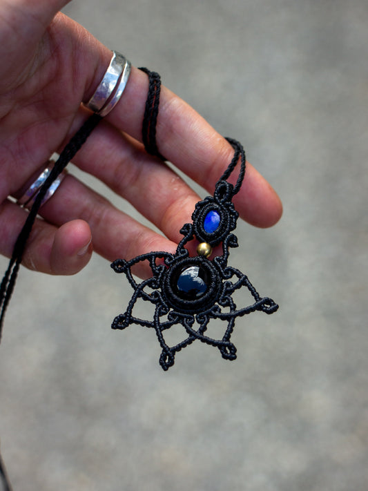 Australian Opal & Onyx necklace
