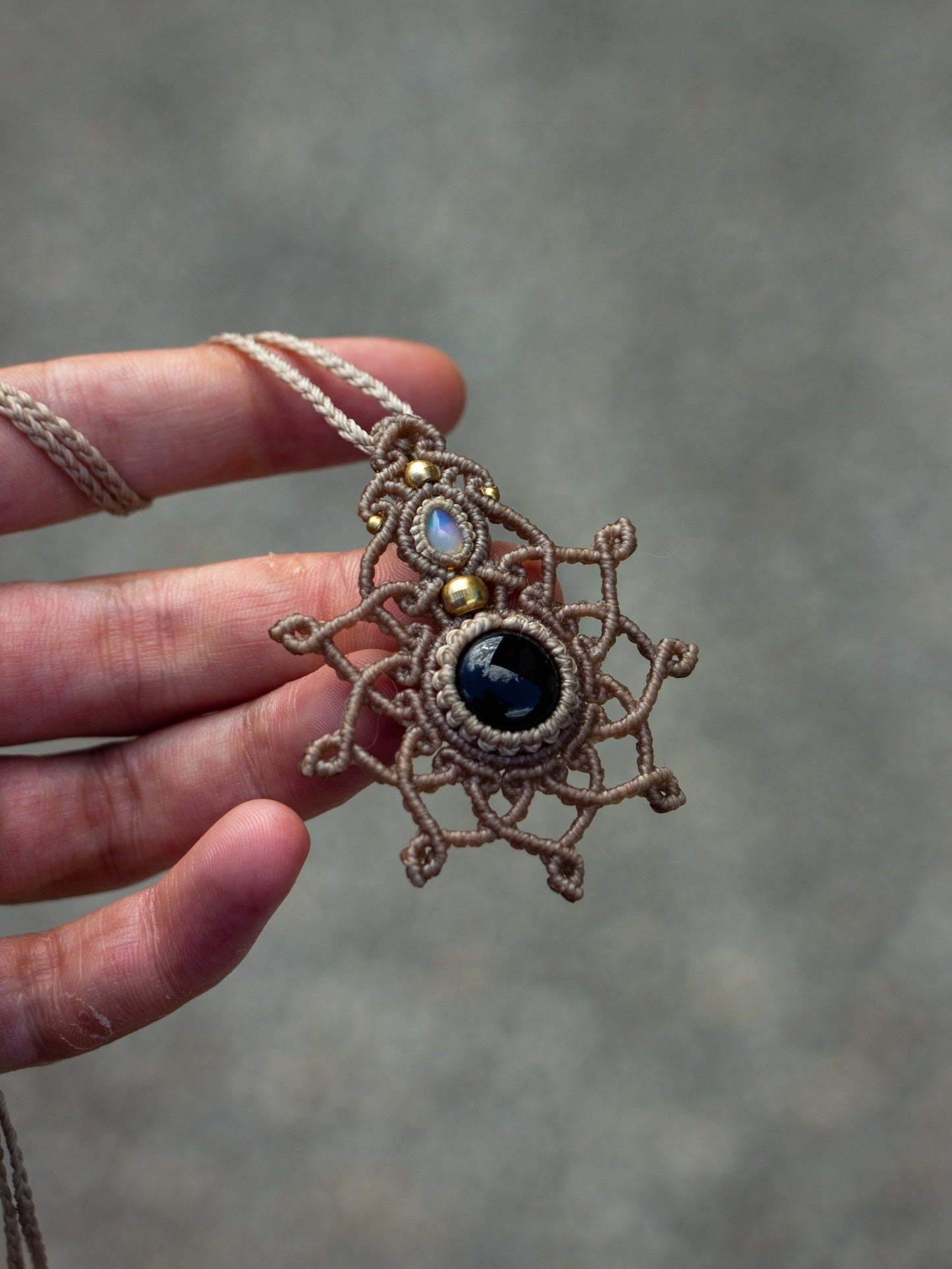 Ethiopian Opal & Onyx necklace