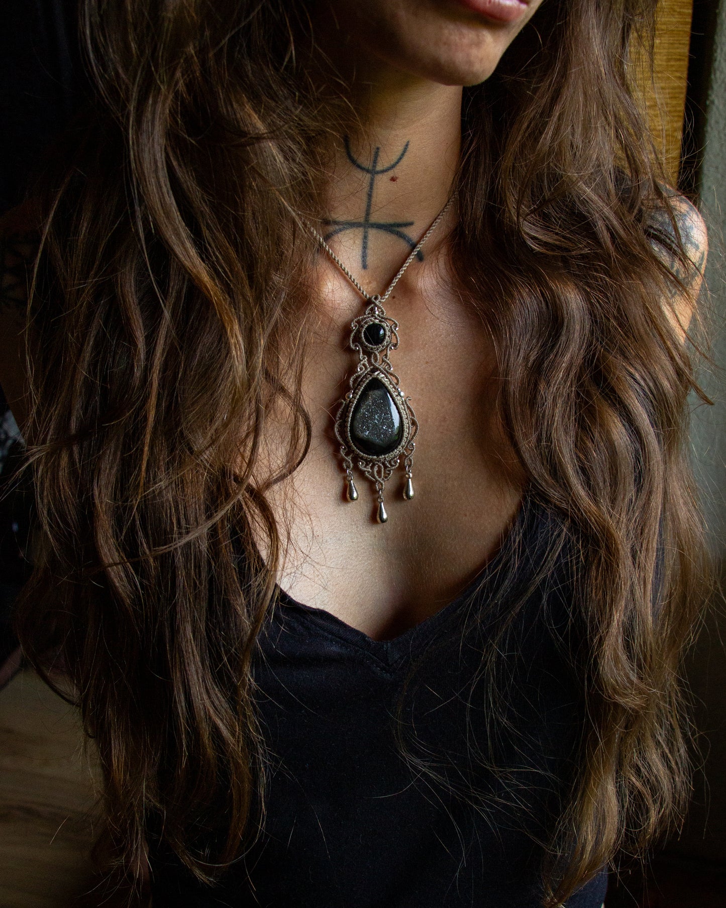 double Onyx necklace