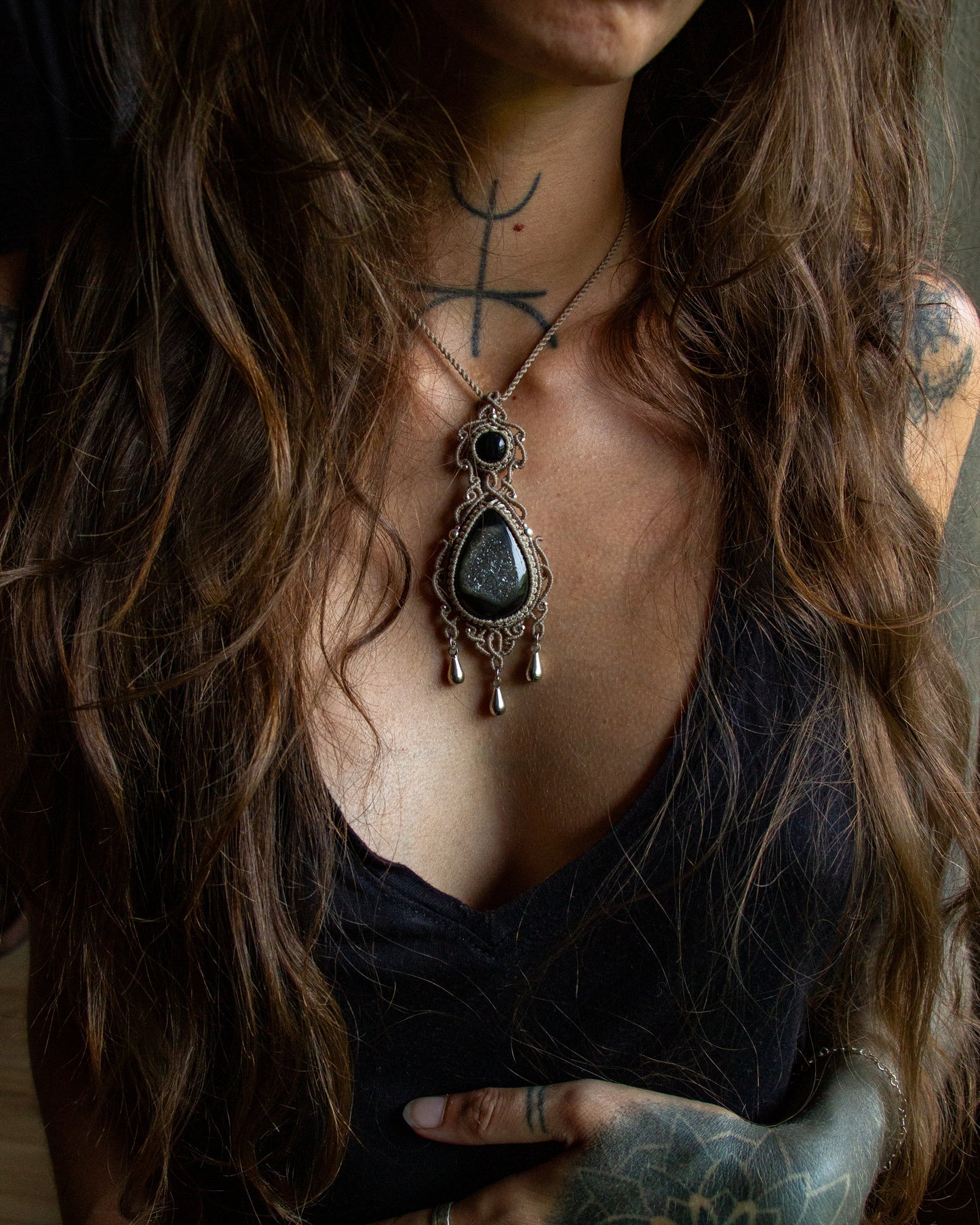 double Onyx necklace