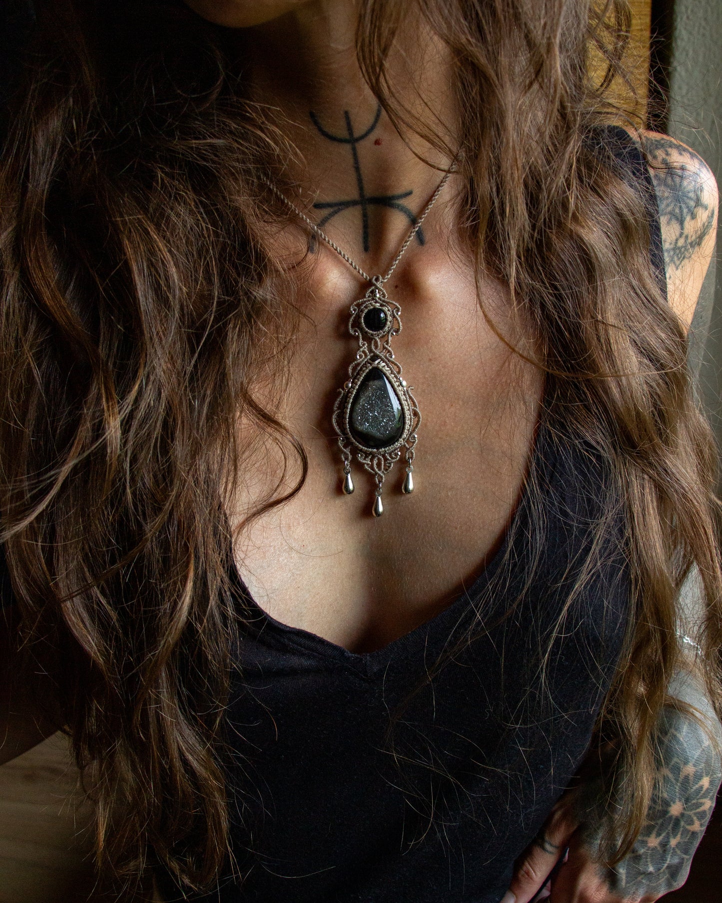 double Onyx necklace