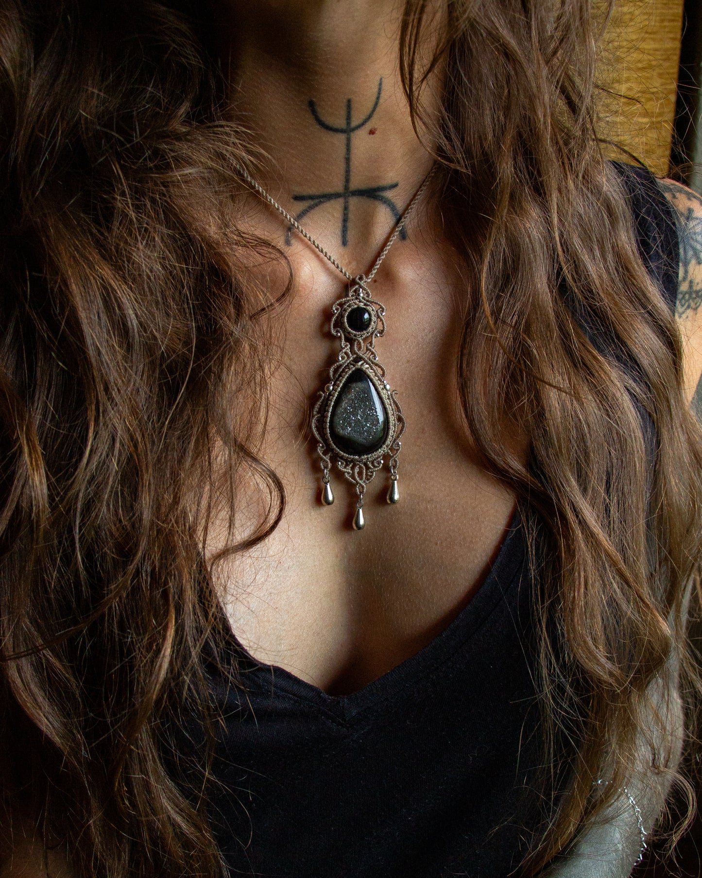 double Onyx necklace