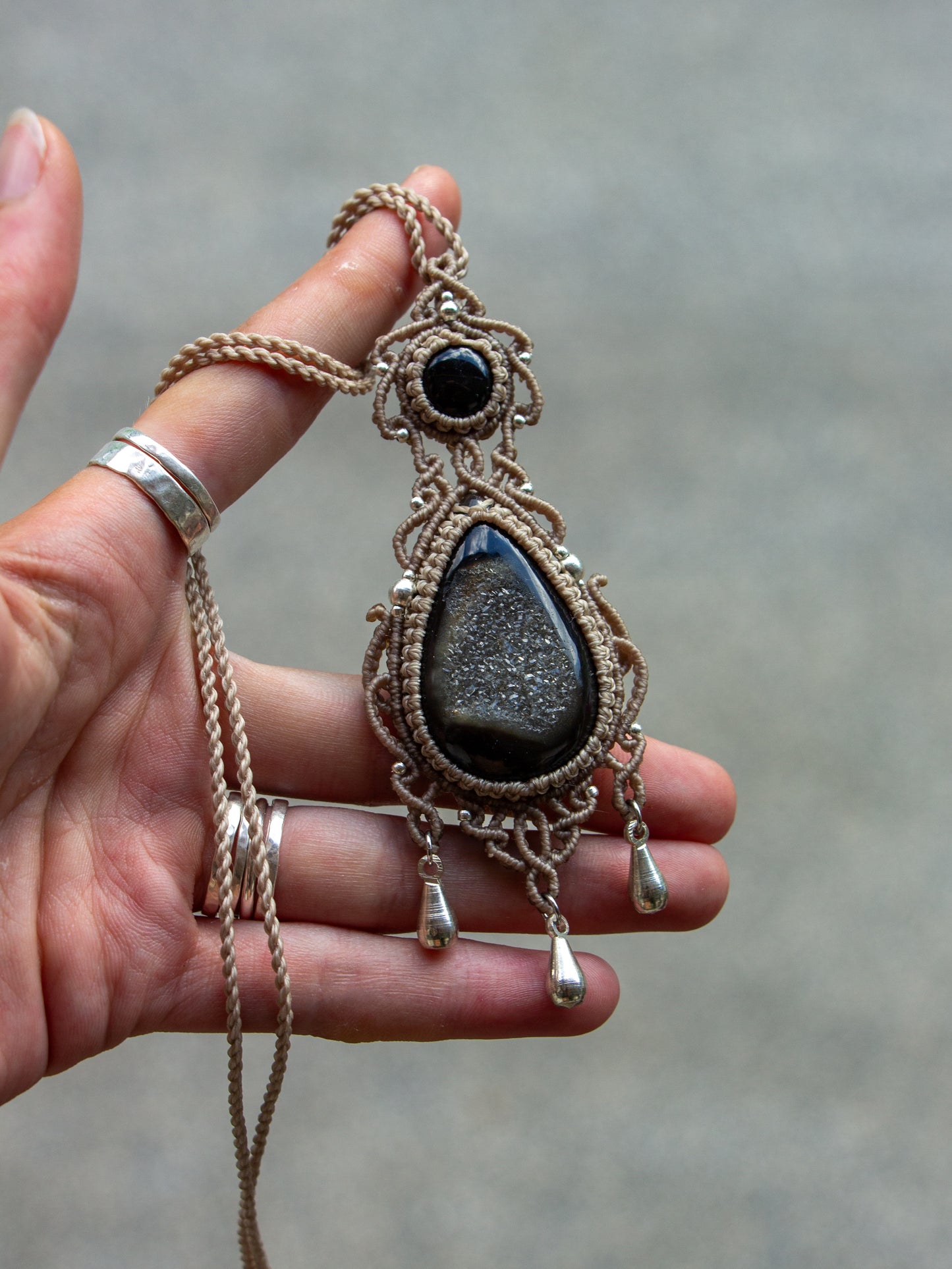 double Onyx necklace