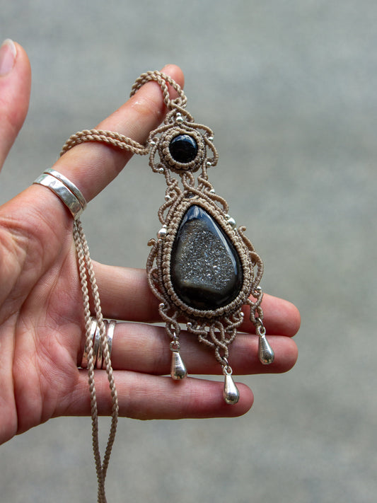 double Onyx necklace