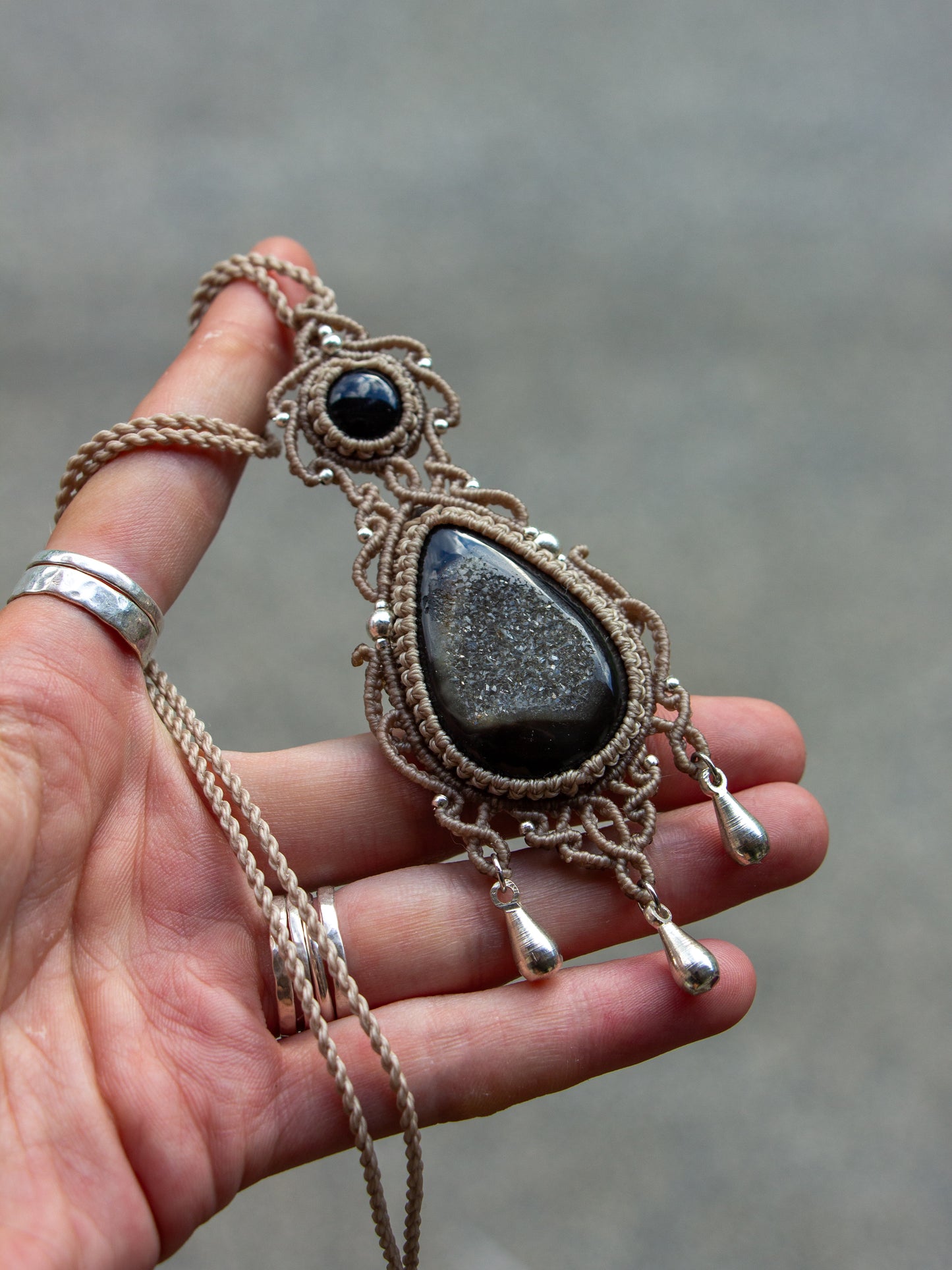 double Onyx necklace