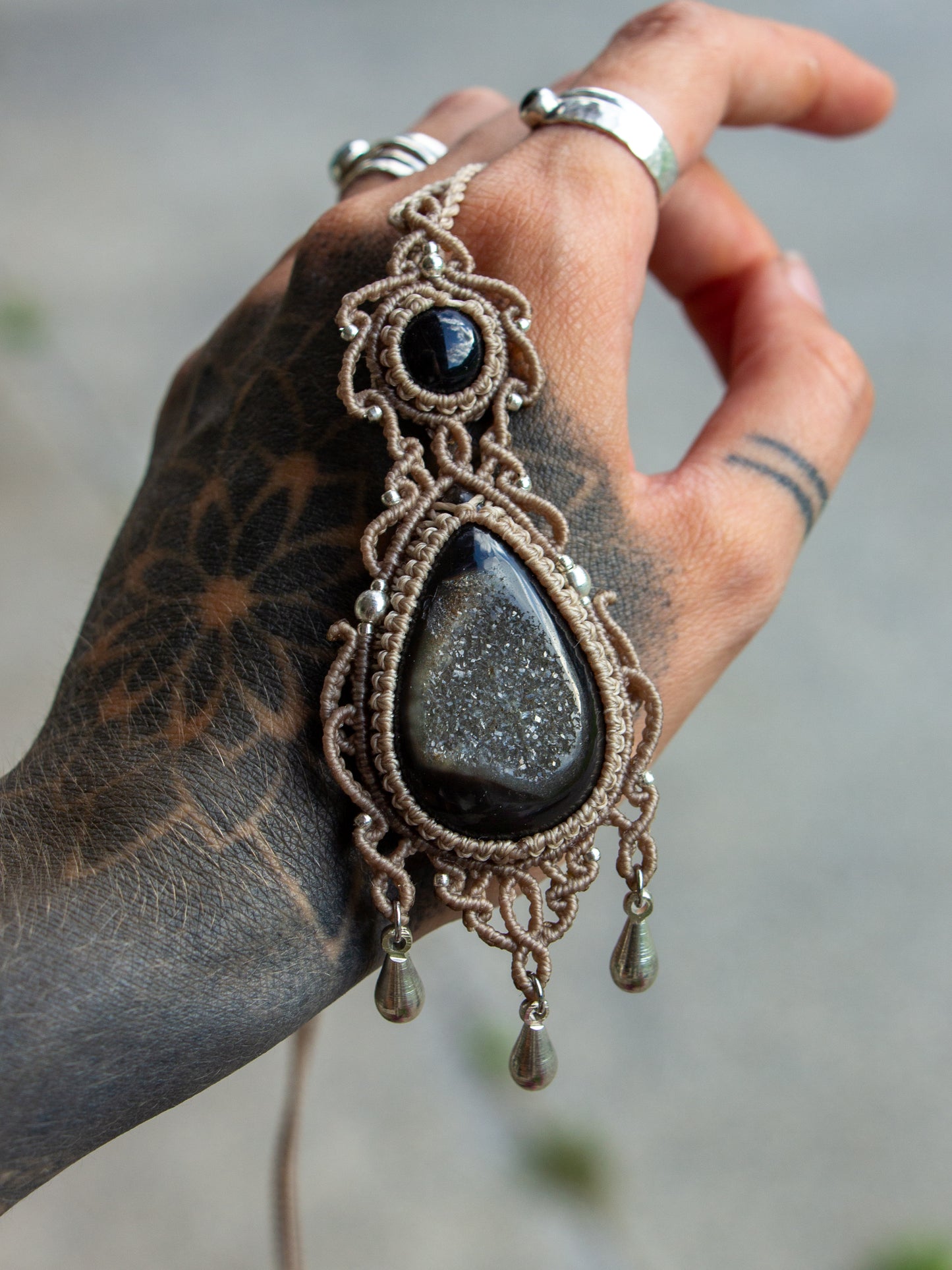 double Onyx necklace