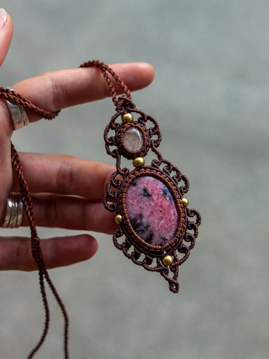 Rhodonite & Rose Quartz necklace