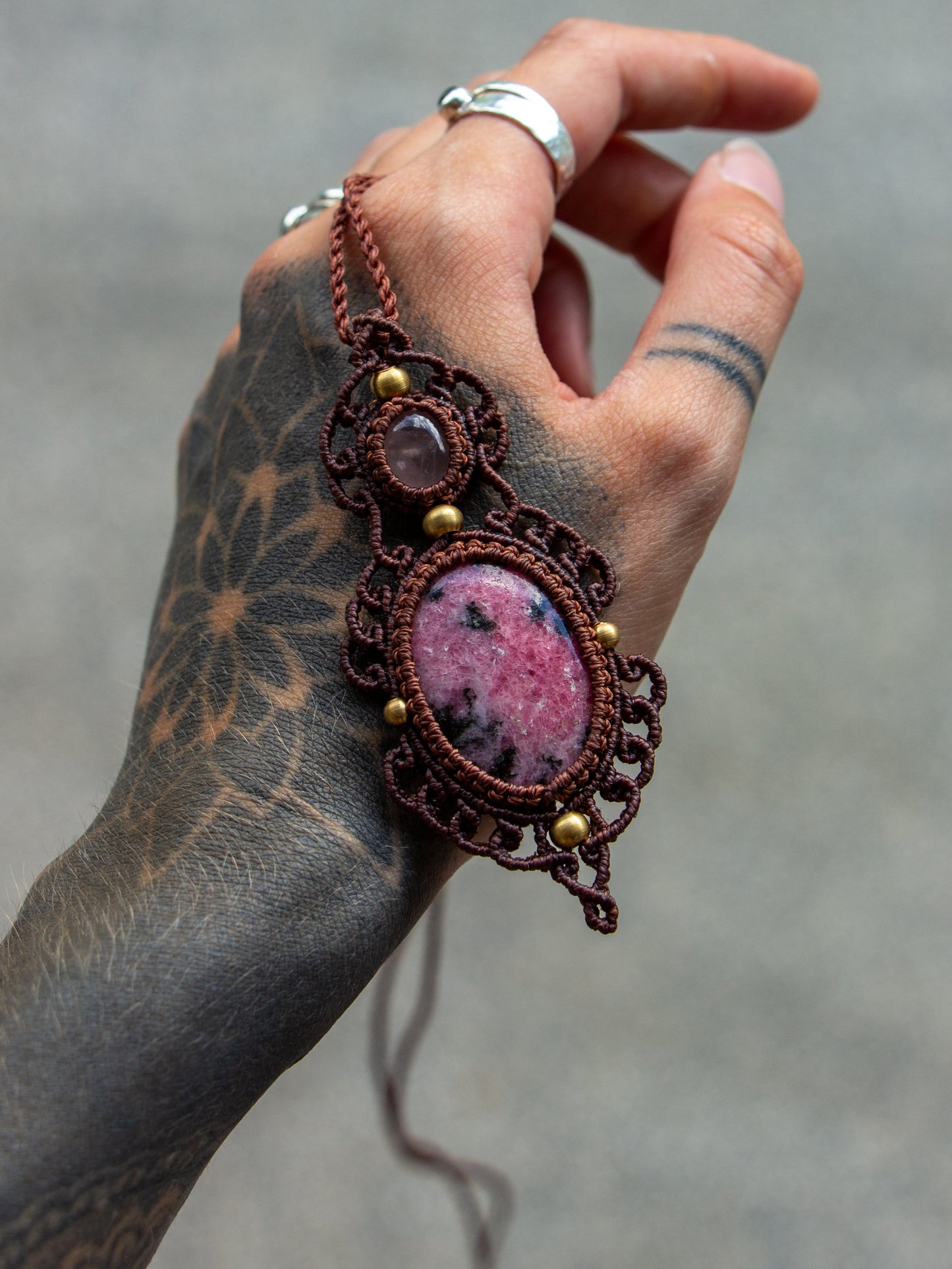 Rhodonite & Rose Quartz necklace