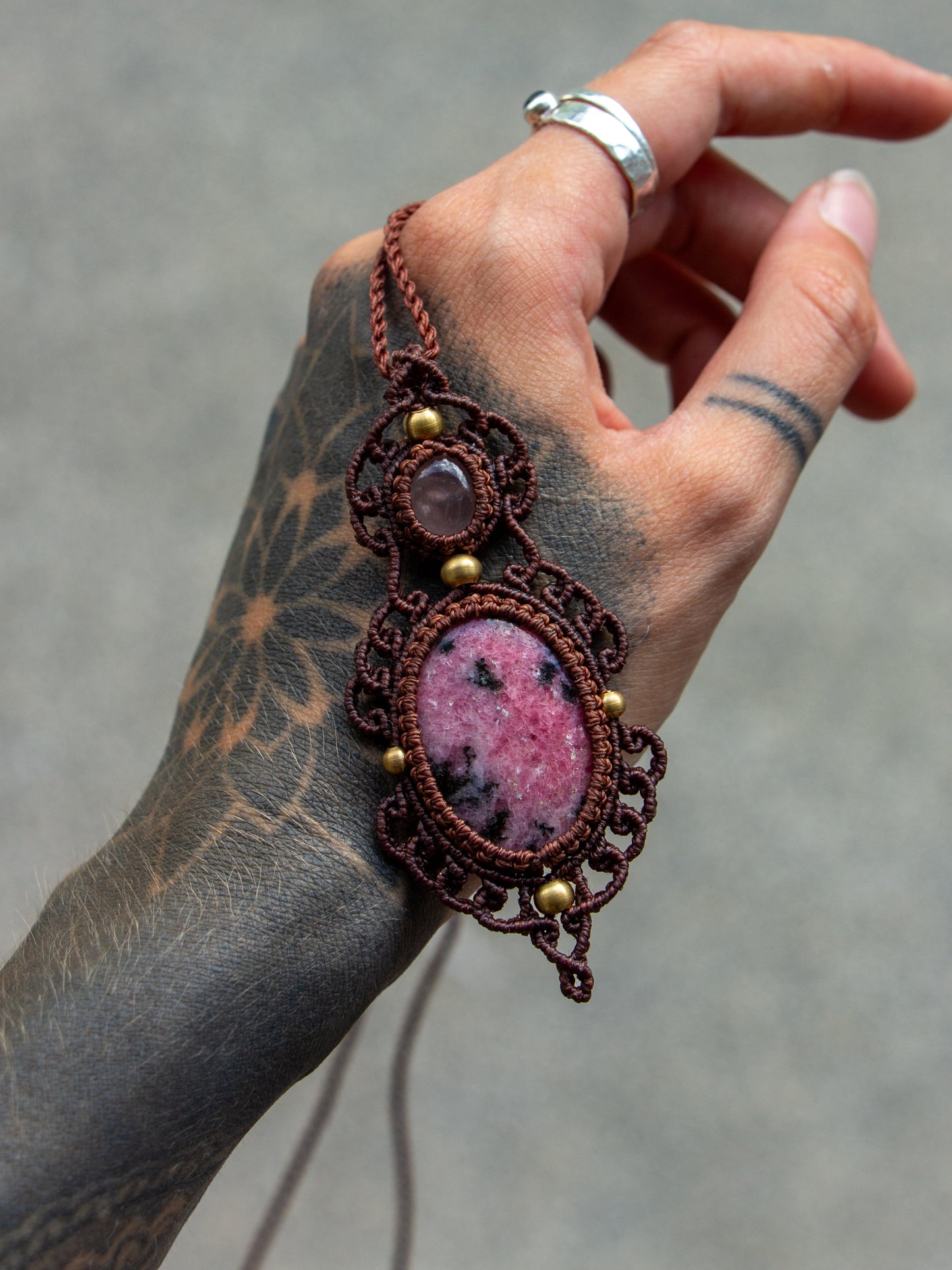 Rhodonite & Rose Quartz necklace