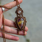 Rainbow Fluorite & Rose Quartz necklace