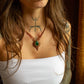 Green Onyx macrame necklace