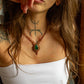 Green Onyx macrame necklace