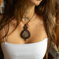 Sunstone & Stick Agate macrame necklace