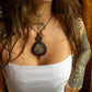 Sunstone & Stick Agate macrame necklace